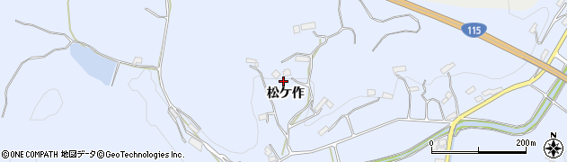 福島県伊達市保原町富沢松ケ作70周辺の地図