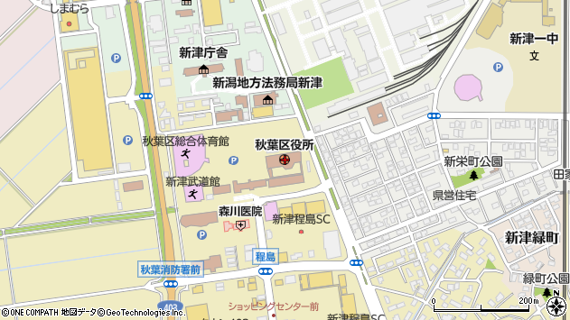 〒956-0000 新潟県新潟市秋葉区（以下に掲載がない場合）の地図
