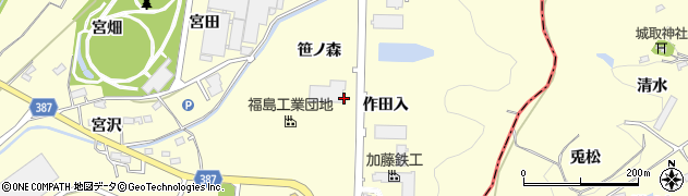 福島県福島市岡島笹ノ森周辺の地図