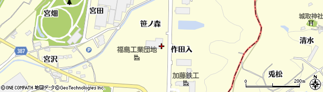福島県福島市岡島（笹ノ森）周辺の地図