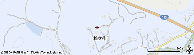 福島県伊達市保原町富沢松ケ作124周辺の地図