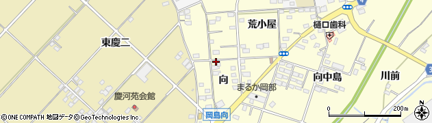 福島県福島市岡島（向）周辺の地図