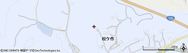 福島県伊達市保原町富沢松ケ作128周辺の地図