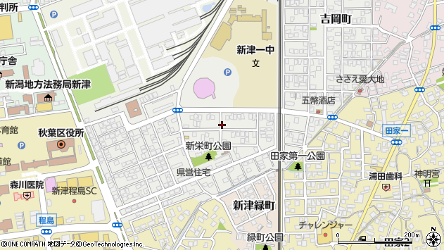〒956-0033 新潟県新潟市秋葉区新栄町の地図