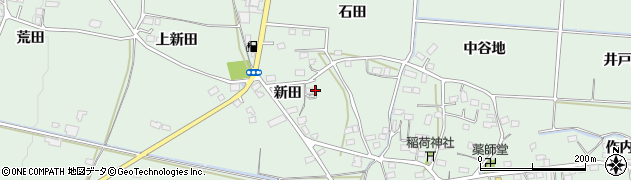 福島県福島市大笹生新田周辺の地図