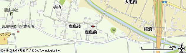 福島県相馬市馬場野（鹿島前）周辺の地図