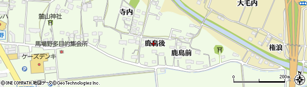 福島県相馬市馬場野（鹿島後）周辺の地図
