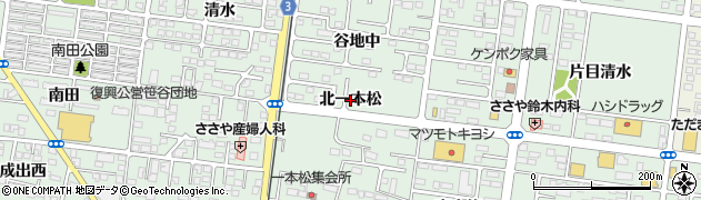 福島県福島市笹谷（北一本松）周辺の地図