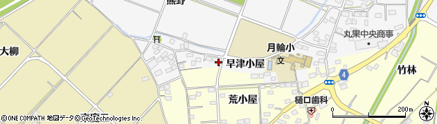 福島県福島市鎌田（早津小屋）周辺の地図