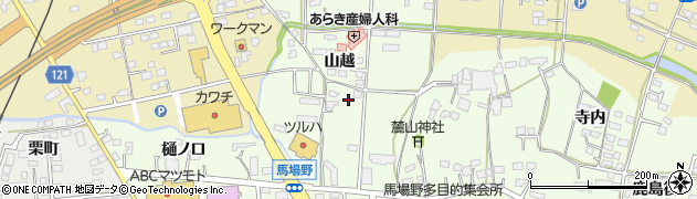 福島県相馬市馬場野山越周辺の地図