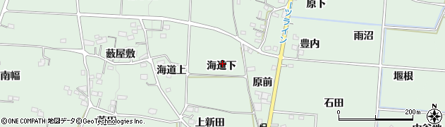 福島県福島市大笹生（海道下）周辺の地図