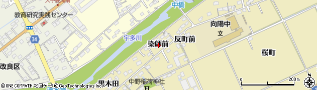福島県相馬市中野染師前周辺の地図