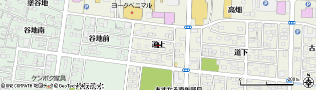 福島県福島市南矢野目（道上）周辺の地図