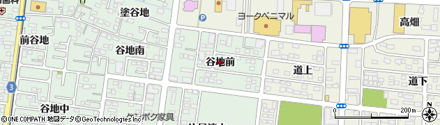 福島県福島市笹谷（谷地前）周辺の地図