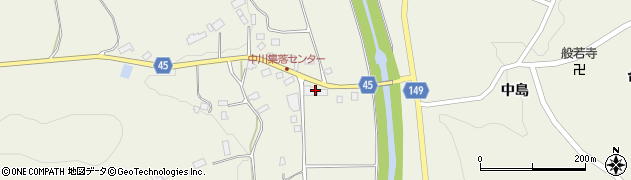 福島県伊達市霊山町中川丹鶴周辺の地図