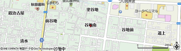 福島県福島市笹谷（谷地南）周辺の地図