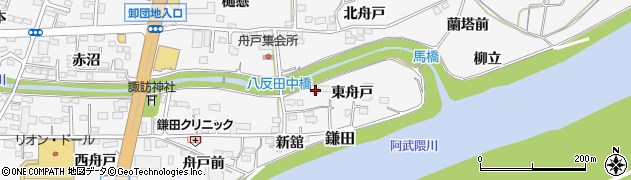 福島県福島市鎌田東舟戸35周辺の地図