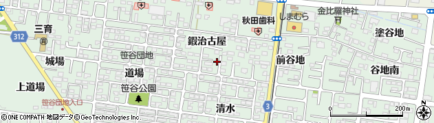 福島県福島市笹谷鍜治古屋3周辺の地図