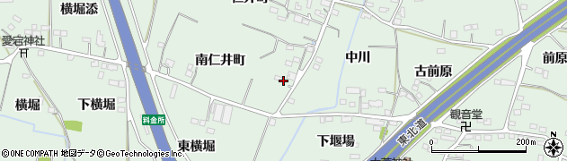 福島県福島市笹谷（南仁井町）周辺の地図