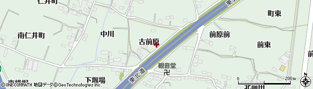 福島県福島市笹谷（古前原）周辺の地図
