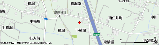 福島県福島市笹谷下横堀周辺の地図