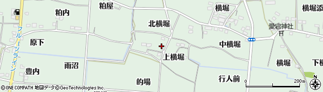 福島県福島市笹谷上横堀周辺の地図