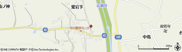 福島県伊達市霊山町中川（橋本）周辺の地図