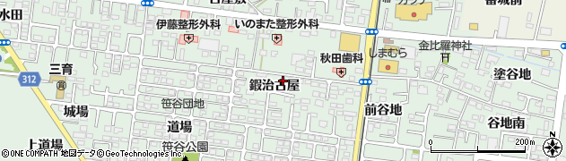 福島県福島市笹谷鍜治古屋14周辺の地図