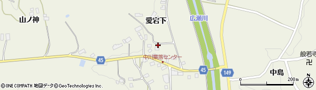 福島県伊達市霊山町中川高畑2周辺の地図