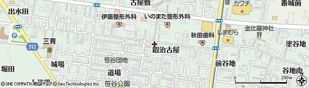 福島県福島市笹谷鍜治古屋27周辺の地図