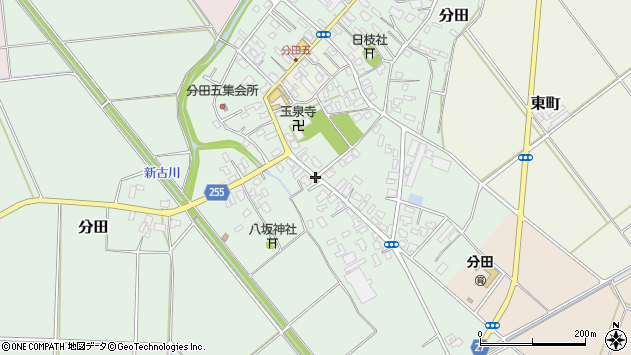 〒959-2074 新潟県阿賀野市分田の地図