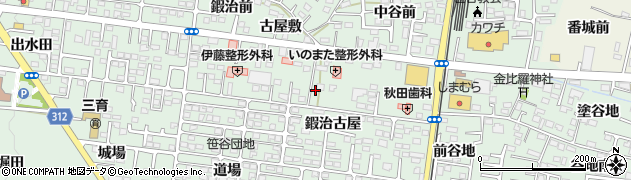 福島県福島市笹谷鍜治古屋16周辺の地図