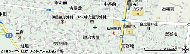 福島県福島市笹谷鍜治古屋21周辺の地図