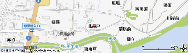 福島県福島市鎌田（北舟戸）周辺の地図