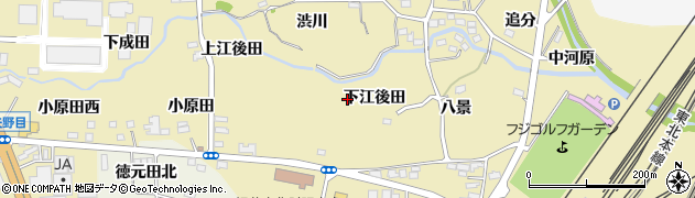 福島県福島市北矢野目周辺の地図