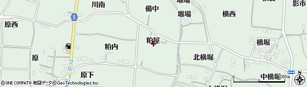 福島県福島市大笹生（粕屋）周辺の地図