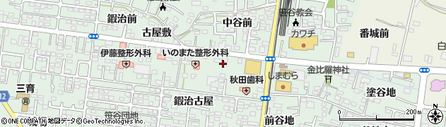 福島県福島市笹谷（中谷地）周辺の地図