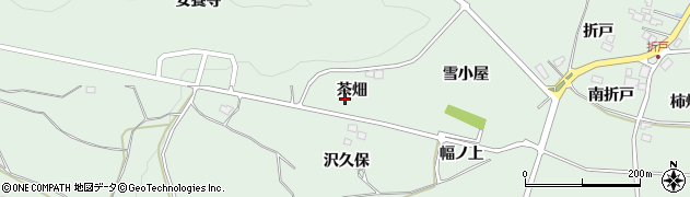 福島県福島市大笹生茶畑周辺の地図