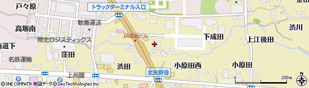 福島県福島市北矢野目成田小屋周辺の地図