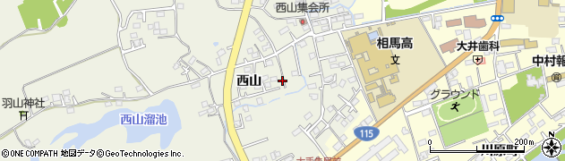 福島県相馬市西山（西山）周辺の地図