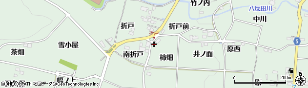 福島県福島市大笹生柿畑周辺の地図