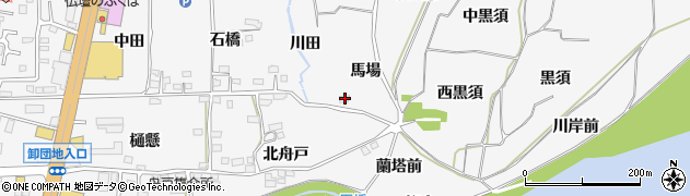 福島県福島市鎌田馬場15周辺の地図