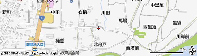 福島県福島市鎌田北舟戸40周辺の地図