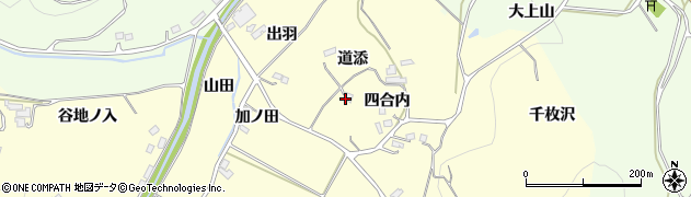 福島県伊達市保原町高成田道添周辺の地図