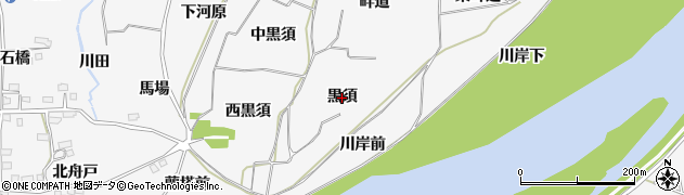 福島県福島市鎌田（黒須）周辺の地図