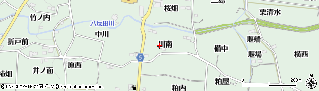 福島県福島市大笹生（川南）周辺の地図