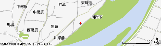 福島県福島市鎌田（川岸下）周辺の地図