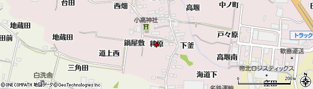 福島県福島市飯坂町平野（稗原）周辺の地図