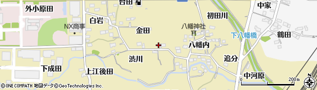 福島県福島市北矢野目金田4周辺の地図