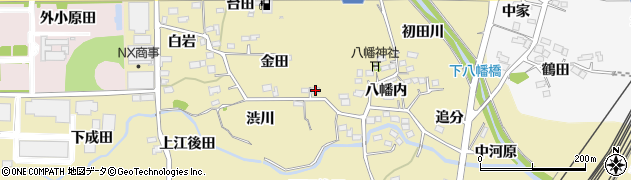 福島県福島市北矢野目金田3周辺の地図